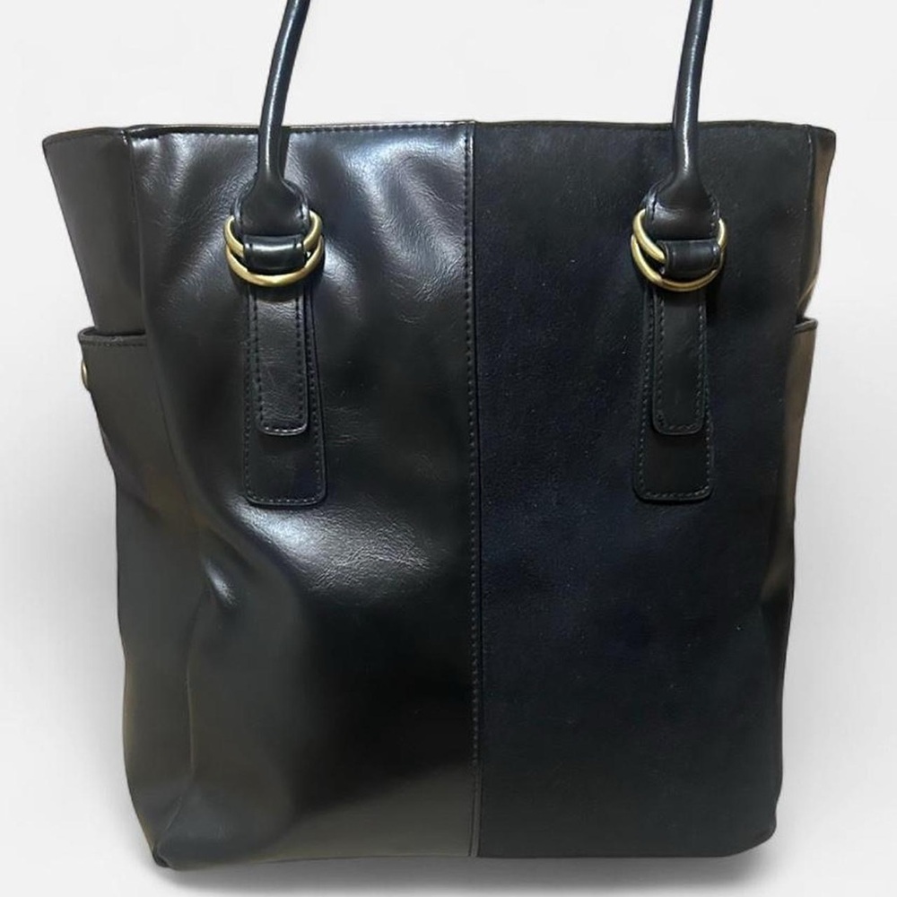 Faux Leather Patchwork Bag - image 3